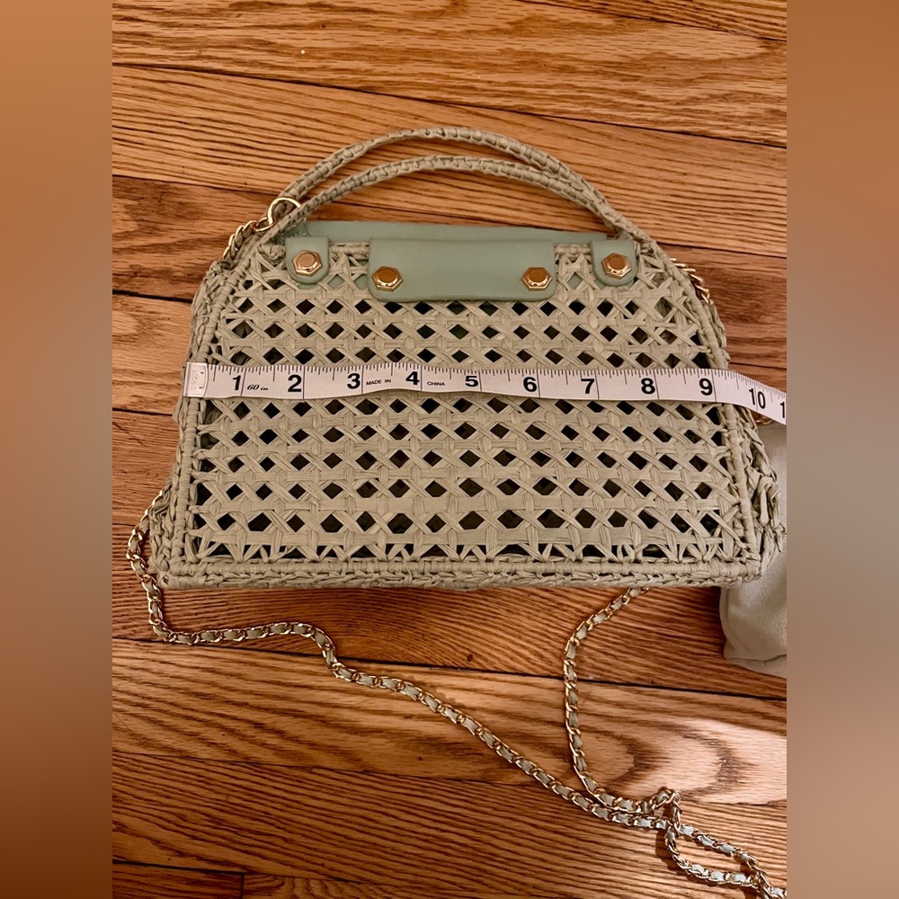 House of Harlow 1960 Mint Woven Bag with Detachable Pouch - Picture 8 of 12